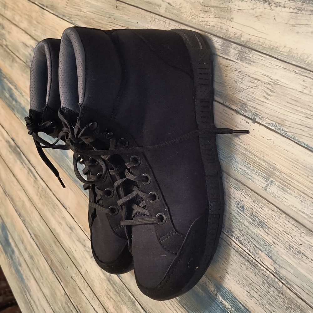Men's Black High-Top Boots